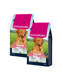 EUKANUBA Senior Large Breeds Lamb Rice 2x12 kg suché krmivo pro starší psy velkých plemen bohaté na jehněčí maso a rýži