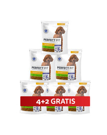 PERFECT FIT Sensitive 1+ kompletní krmivo pro dospělé psy malých plemen, bohaté na krůtí maso 6 x 825 g 4+2 ZDARMA