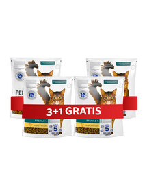 PERFECT FIT Sterile 1+ 4 x 750 g kompletní krmivo pro dospělé kočky bohaté na kuřecí maso 3+1 ZDARMA