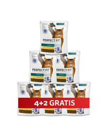 PERFECT FIT Sterile 1+ 6 x 750 g Kompletní krmivo pro dospělé kočky s vysokým obsahem kuřete 4+2 ZDARMA