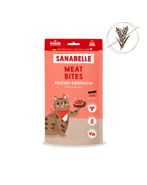 SANABELLE Masové Kousky Hovězí 55g čerstvé hovězí, bezobilné pamlsky pro kočky