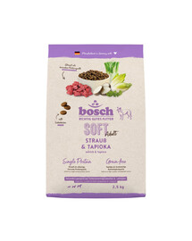 BOSCH HPC Soft Adult 2,5 kg monoproteinové krmivo pro psy s příchutí pštrosa a tapioky