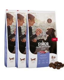 MERA Dog Pure Sensitive Adult Lamb Rice 3x4 kg jehněčí s rýží, suché krmivo pro citlivé psy