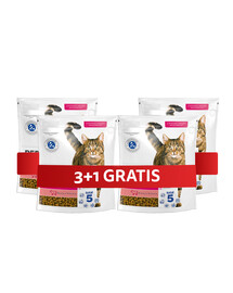 PERFECT FIT Active 1+ 4 x 750 g kompletní krmivo pro dospělé kočky bohaté na hovězí maso 3+1 ZDARMA