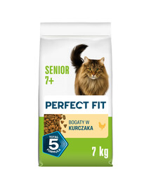 PERFECT FIT Senior 7+ s kuřecím masem 7 kg krmivo pro starší kočky