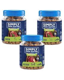 SIMPLY FROM NATURE Smart Bites Trenerki Mix chutí se zvěřinou 3x 130g