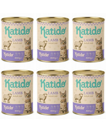 KATIDO Adult Cat Lamb 6x400 g jehněčí s lososovým olejem pro kočky