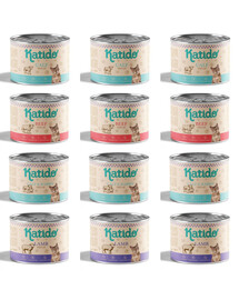 KATIDO Adult Cat Superpremium Mix příchutí 12 x 200g mokré krmivo pro kočky