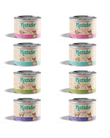 KATIDO Kompletní mokré krmivo pro kočky Mix of Flavours 8x200g