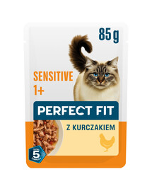 PERFECT FIT Sensitive 1+ s kuřecím masem 85g krmivo pro dospělé kočky s potravinovou citlivostí