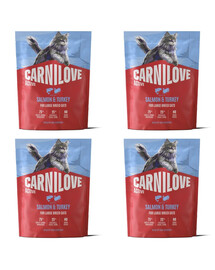CARNILOVE Active Cat Salmon & Turkey Adult Large 4x400 g losos a krůta, pro kočky velkých plemen