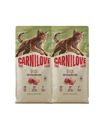CARNILOVE True Fresh Cat Duck Sterilized 2x6 kg kachna, pro sterilizované kočky