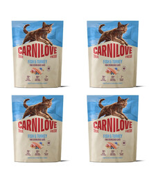 CARNILOVE True Fresh Cat Fish and Turkey Sterilised 4x400 g ryby a krůty, pro sterilizované kočky