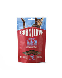 CARNILOVE Crunchy Snack Cat Salmon 50 g s lososem a kozlíkem, křupavá pochoutka pro kočky
