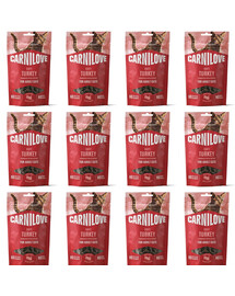 CARNILOVE Soft Snack Cat Turkey 12x50 g s krůtou a šantou kočičí, měkké pamlsky pro kočky