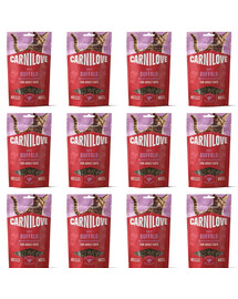 CARNILOVE Soft Snack Cat Buffalo 12x50 g s buffalo a lesním ovocem, měkké pamlsky pro kočky