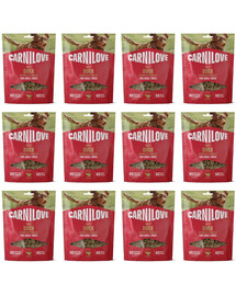 CARNILOVE Dog Soft Snack Duck 12x200g měkké pamlsky s kachnou pro dospělé psy