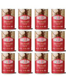 CARNILOVE Dog Can Lamb and Wildboar 12x400g paštika s jehněčím masem a divočákem pro dospělé psy