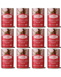 CARNILOVE Dog Can Turkey and Reindeer and Wildboar 12x400g paštika s krůtím, sobím a divočákem pro dospělé psy