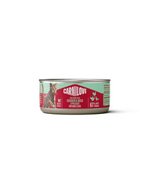 CARNILOVE Cat Can Paté Chicken, Duck and Pheasant 100 g s kuřecím masem, kachnou a bažantem, paštika pro kočky