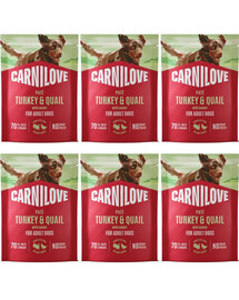 CARNILOVE Dog Pouch Turkey & Quail 6x300g mokré krmivo pro dospělé psy s krůtou a křepelkou