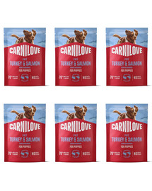 CARNILOVE Dog Pouch Turkey & Salmon Puppies 6x300g mokré krmivo s krůtou a lososem pro štěňata