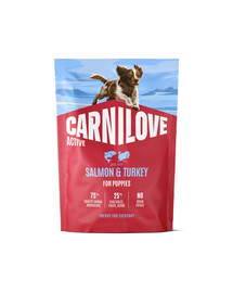 CARNILOVE Active Dog Salmon & Turkey Puppies 1,5 kg łosoś i indyk, dla dorastających szczeniąt