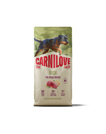 CARNILOVE True Fresh Dog Duck Adult Small Breeds 1,5 kg sucha karma ze świeżą kaczką dla dorosłych psów małych ras