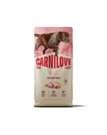 CARNILOVE True Fresh Dog Turkey Adult 12 kg sucha karma ze świeżym indykiem dla dorosłych psów