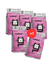 BAZYL Ag+ Compact bentonitová podestýlka s nano stříbrem bez zápachu pro kočky 20 L + 5 L ZDARMA! (5x5 L)