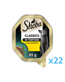 SHEBA Classics s kuřecím masem v terině 22 x 85 g mokré krmivo pro kočky