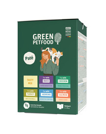 GREEN PETFOOD Cat Multipack Paté Tasty Mix 6x85 g paštika pro kočky
