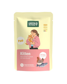 GREEN PETFOOD Kitten Paté s kuřetem a lososem 85 g