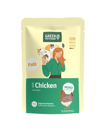 GREEN PETFOOD Cat Paté with Chicken 85 g s kuřecím masem, paštika pro kočky