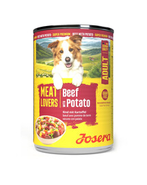 JOSERA Meat Lovers Menu Beef with Potato 400 g hovězí s bramborami, krmivo pro psy