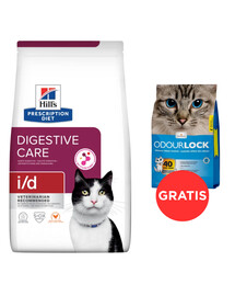 HILL'S Prescription Diet Feline Digestive Care i/d 8 kg krmivo pro kočky s onemocněním trávicího systému + stelivo pro kočky 6 kg ZDARMA