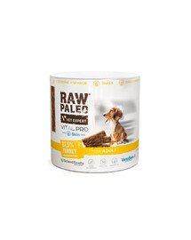 RAW PALEO Vital Pro Skin Coat Turkey Mini 100g monoproteinový funkční pamlsek pro kůži a srst psů