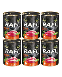 RAFI Cat adult s kachnou 6x400 g pro dospělé kočky