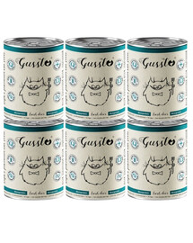 GUSSTO Fresh Deer 6x400 g čerstvý jelen, monoproteinové krmivo pro kočky
