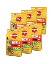 PEDIGREE Adult Mini 6x2,6 kg pro psy malých plemen s hovězím masem a zeleninou