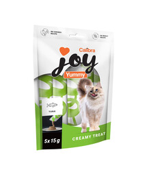 CALIBRA Joy Cat Yummy Tuna Pamlsek 5x15 g s tuňákem, krémová pasta pro kočky
