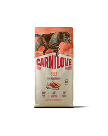 CARNILOVE True Fresh Dog Beef Adult 12 kg sucha karma ze świeżą wołowiną dla dorosłych psów