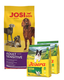 JOSERA JosiDog Adult Sensitive 15 kg + 2x900g krmiva ZDARMA