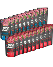 RAFI Mini Mix příchutí s hovězím a jehněčím 20x150 g krmivo pro psy malých plemen