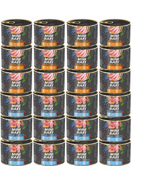 RAFI Mini Mix příchutí s kachnou a jehněčím 24x185g pro psy malých plemen
