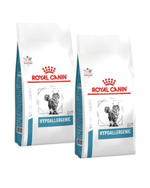 ROYAL CANIN Veterinary Cat Hypoallergenic 2x4,5 kg suché krmivo pro dospělé kočky, u nichž se vyskytují nežádoucí reakce na krmivo