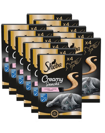 SHEBA Creamy Snacks krémový pamlsek pro kočky s lososem 44x12g