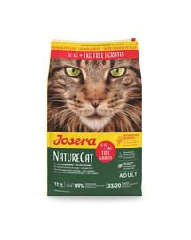 JOSERA NatureCat 10 kg + 1 kg suché krmivo pro kočky bez obilovin