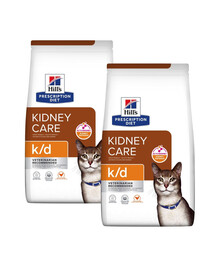 HILL'S Prescription Feline Diet Kidney Care k/d 2x8 kg pro kočky, podpora funkce ledvin