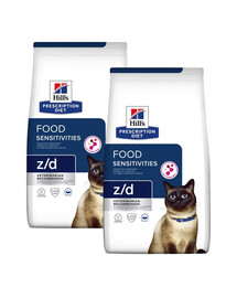HILL'S Prescription Diet z/d Food Sensitivities Activ Biome 2x6 kg pro kočky s citlivým zažívacím traktem